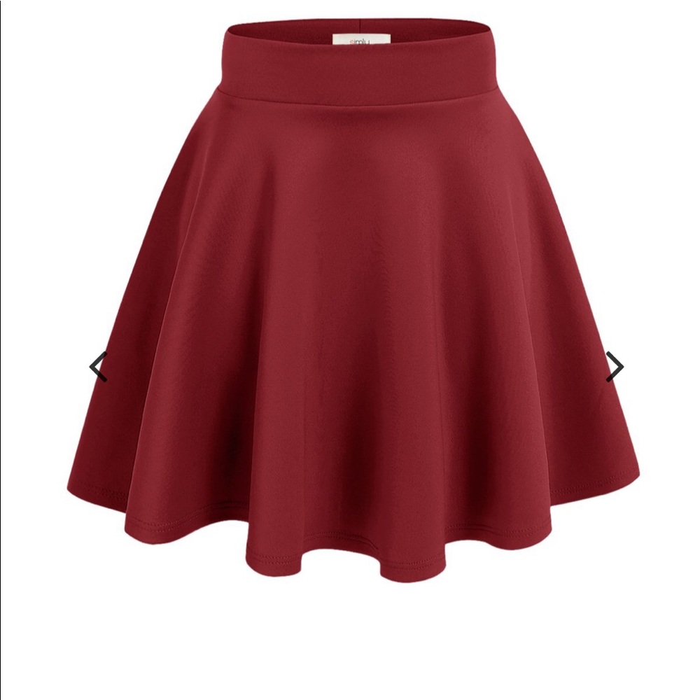 Kathy high-waisted burgundy skirt